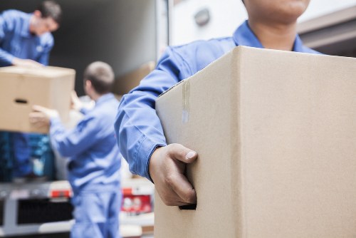 Moving team preparing belongings for a West Kensington relocation