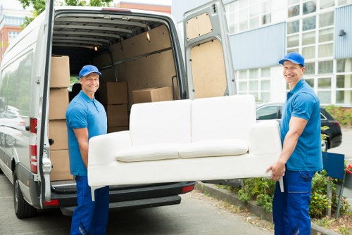 Office relocation planning in Westkensington with moving boxes and workspace preparation