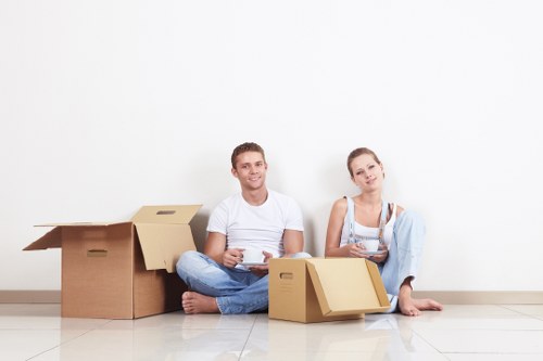 Business relocation with a moving truck in Westkensington