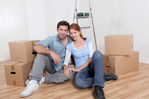 Removal van ready for urgent relocation in West Kensington