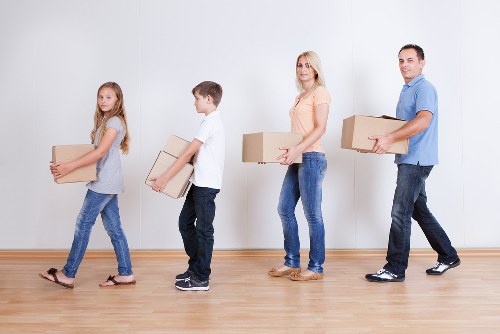 Different box sizes used for packing and storage in Westkensington