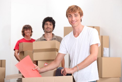 Charity donation items prepared after a move