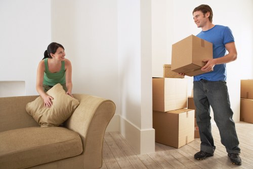 Furniture and moving equipment prepared for a smooth Westkensington home move